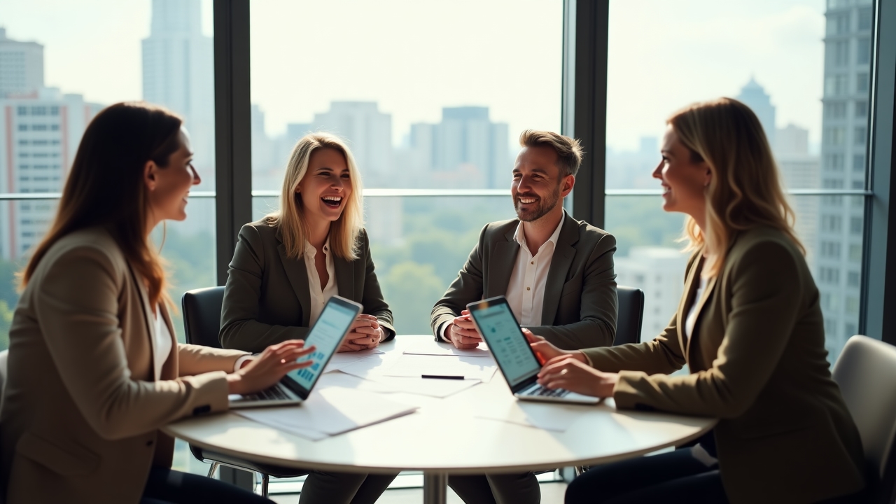 Finanzielle Besprechung mit Fokus auf nachhaltige Investments